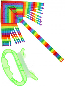 Воздушный змей "Радуга", змей 155см, хвост 120см, Рыжий Кот/ИК-0475 Воздушный змей "Радуга", змей 155см, хвост 120см, Рыжий Кот/ИК-0475