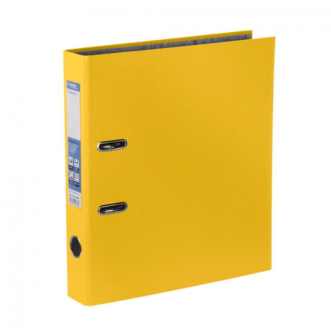 Регистратор А4 50мм арочный механизм, PVC, желтый, Classic Expert Complete/251807 (50)