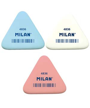 Ластик Milan 4836 треуг. каучук  50*44*7 мм (36/360)