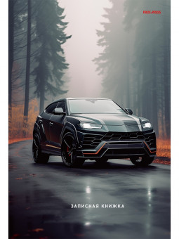 Записная книжка А5 80л клетка "Чёрный автомобиль -5", 7БЦ, сшивка, Проф-Пресс/80-7583 (14)
