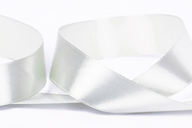 Лента атласная 25 мм, 33 м ± 2 м, №001, белый, Gamma/ЛА/25 №001