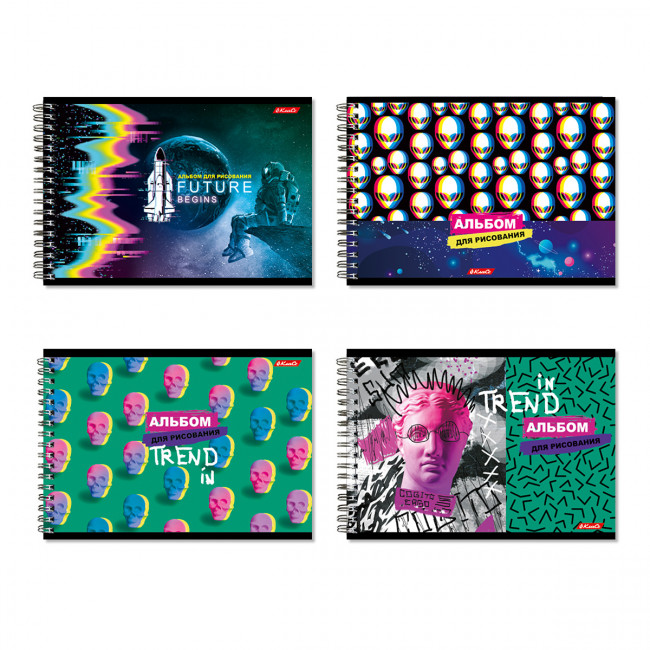 Альбом для рисования А4 40л "Игры разума" гребень, Светоч (4/32)