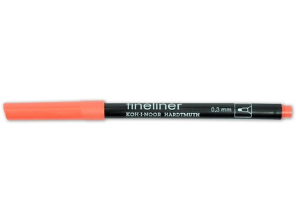 Линер 0,3мм "Fineliner", светло-красный, Koh-I-Noor/7770212601KS (12)
