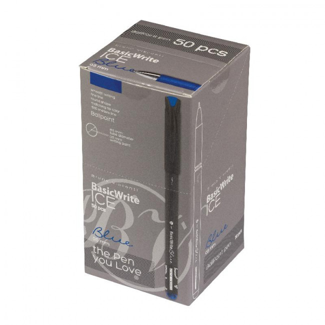 Ручка шариковая 0,5мм синяя «BasicWrite.Ice», BV/20-0317/21 (50)