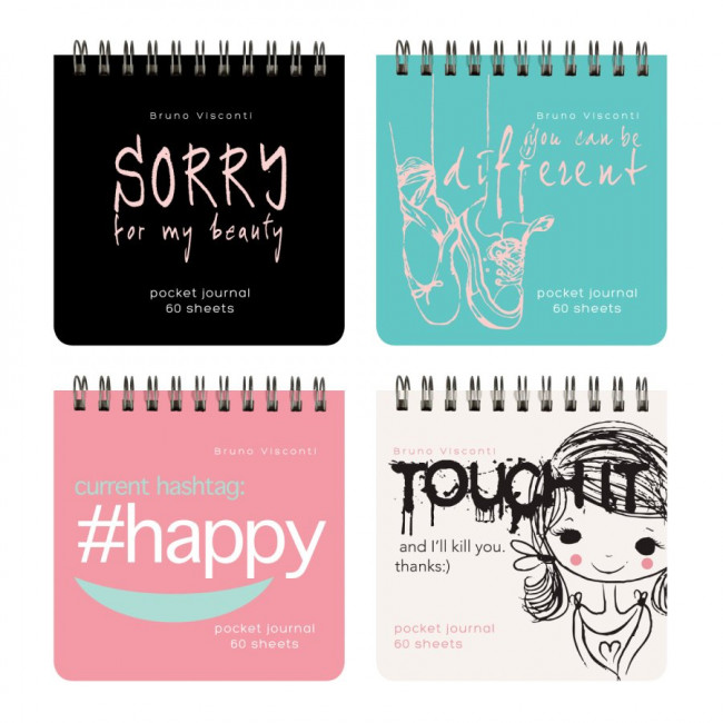 Блокнот А7 60л клетка "Pocket Journal. My status", на гребне, BV/3-652/01 (24) Блокнот А7 60л клетка "Pocket Journal. My status", на гребне, BV/3-652/01 (24)