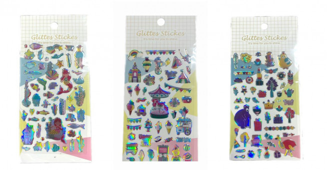 Набор наклеек 9,5 х 20см Магистр "Животный мир" для творчества, объемные, многоразовые, A-8 (12)