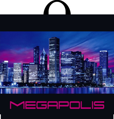 Пакет ПВД (50*46) 100 мкм. Петлевой "Мегаполис"