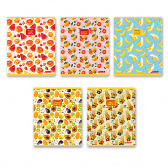 Тетрадь 60 клетка "Фруктомания!" скрепка, Светоч (10/60)