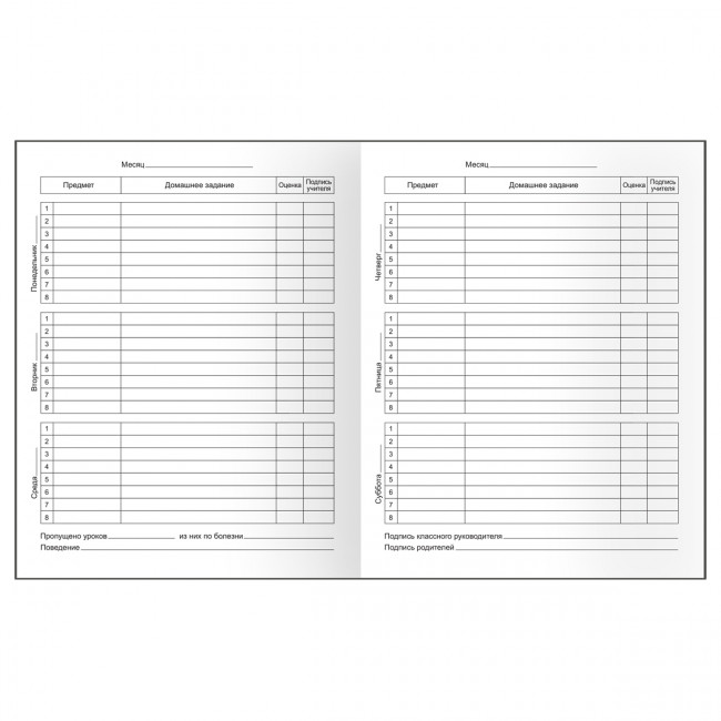 Дневник 40л 1-11 класс твердый переплет "Горный пейзаж", BG