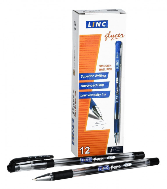 Ручка шариковая черная 0,7мм "Glycer" полупрозрачный круглый корпус, Linc/1300RF/black (12/72) Ручка шариковая черная 0,7мм "Glycer" полупрозрачный круглый корпус, Linc/1300RF/black (12/72)
