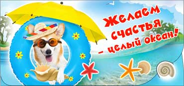 Конверт для денег Желаем счастья-целый океан 90-1973-т