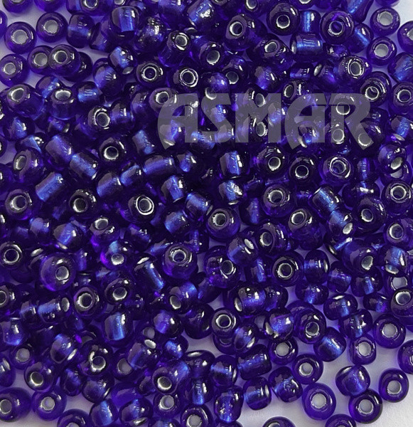 Бисер "ASMAR" размер №6, вес: 50 г, ультрамариновый, внутреннее серебрение