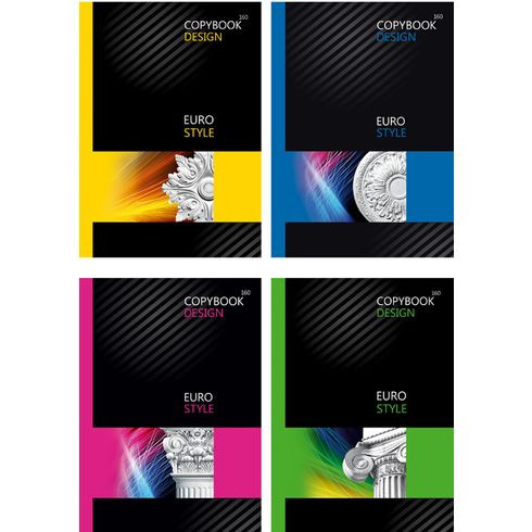 Тетрадь для записей 160 л. А5 "Unit ART" (ассорти) твердая обложка, евроспираль