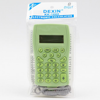 Калькулятор 8-ми разрядный 9,5*5,5см, на шнурке, MAYLOTT/КК-1660