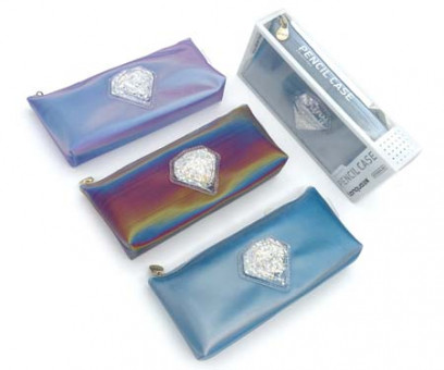 Пенал "Сияй" косметичка, силикон голографический, окошко с плавающими блестками, цвета ассорти,  CI-121/CJ-258  (2/6/240)