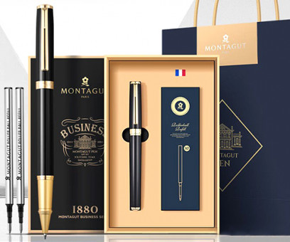 Ручка в футляре TJ-73 Montagut (син) 0.5мм роллер, Черная c золотом, металлический корпус, 2 сменных стержня, в к/к M301-1 (1/20) Ручка в футляре TJ-73 Montagut (син) 0.5мм роллер, Черная c золотом, металлический корпус, 2 сменных стержня, в к/к M301-1 (1/20)