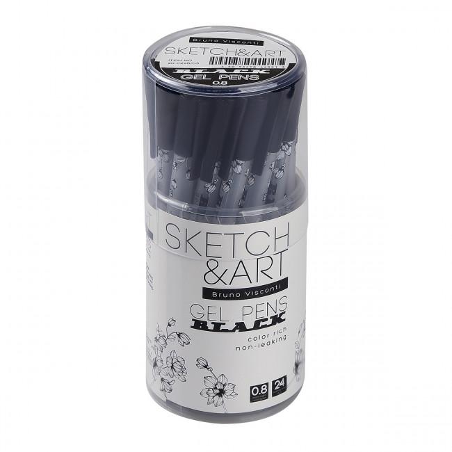 Ручка гелевая 0.8мм черная "Sketch&Art. UniWrite. Black", BV/20-0296/03 (24)