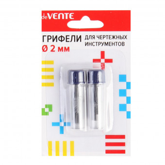Грифели d=2мм HB для чертежных инструментов, 4шт, deVENTE/5094300 (24)