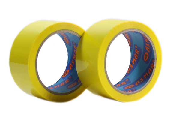 Клейкая лента (СКОТЧ) 48мм*60м*43мкр, желтый, Asmar (6/36)