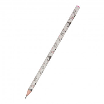 Карандаш 2мм НВ чернографитовый "HappyGraphix. Девочка и единорог. Сердечки", BV/21-0030/72 (50)