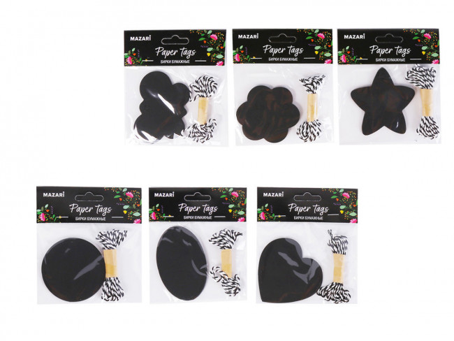 Набор бирок бумажных TAG, 7 х 7,5 см, в комплекте: 5 бумажных бирок, шнур 2м, ассорти 6 дизайнов, ОПП-упаковка Набор бирок бумажных TAG, 7 х 7,5 см, в комплекте: 5 бумажных бирок, шнур 2м, ассорти 6 дизайнов, ОПП-упаковка