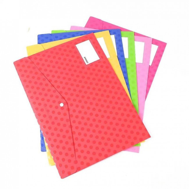 Папка-конверт на кнопке А3 в горошек, цвет ассорти, Cobest/E8320 (12) Папка-конверт на кнопке А3 в горошек, цвет ассорти, Cobest/E8320 (12)