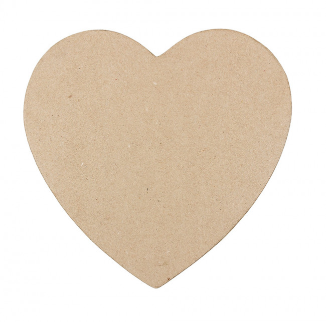 Заготовка 20,3 х 20,3 х 7,6см "Коробка-сердце" из папье-маше, для декорирования, Love2art/PAM-134