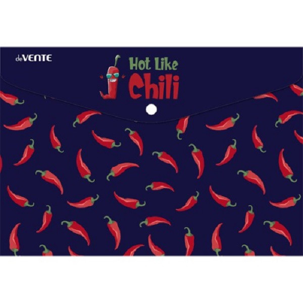 Папка А4 "Chili Peppers" на кнопке, 150 мкм, непрозрачная с рисунком, deVENTE/3079272 (12)