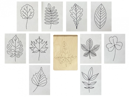 Конструктор многоразовая раскраска (листья деревьев), Р-19