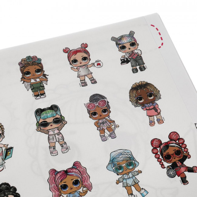 Раскраска-активити с наклейками «ЛОЛ. Настроение зажигать» из серии «Арт-терапия». Формат: 214х290мм 8стр, Умка