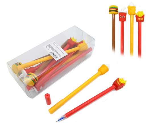 Ручка Шпион  фигурная CC-285 "ФастФуд" (син) 0,5мм с фигуркой сверху, в ассортименте (12/144/1728)