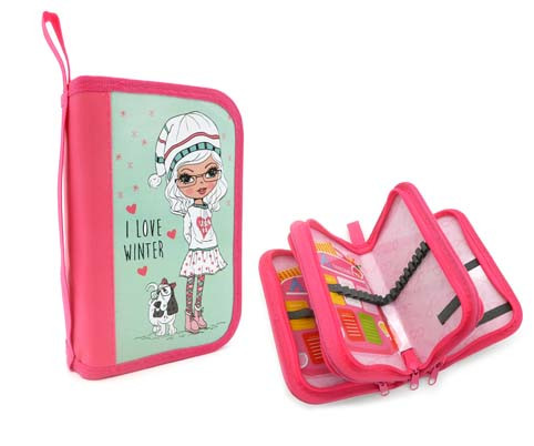 Пенал 3 отд."Девочка с собачкой" I love winter лам карт,внутр оформ,б/нап,розов (BV-243) (1/12/96) Пенал 3 отд."Девочка с собачкой" I love winter лам карт,внутр оформ,б/нап,розов (BV-243) (1/12/96)