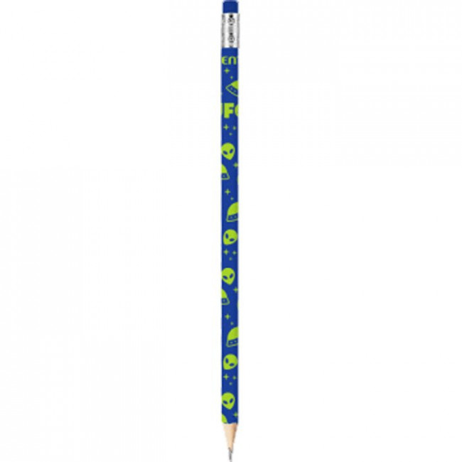 Карандаш чернографитный "Alien" HB, d 2мм, трёхгранный, с ластиком, заточенный, deVENTE 5032125 (50)