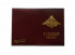 Обложка на военный билет WENZER OFFiCE из натуральной кожи "спилок" с золотым тиснением Герб РФ, бордовый