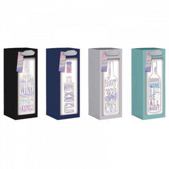 Пакет 12.5*34.5*10см для бутылки, с прозрачным окном, MAYLOTT/KR9471J (12)