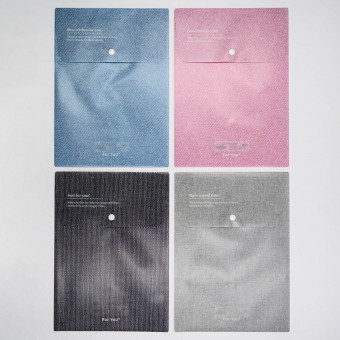 Папка 32*23см пластиковая, на кнопке "Стильный джинс", вертикальная, MAYLOTT/SK-1008 (8)