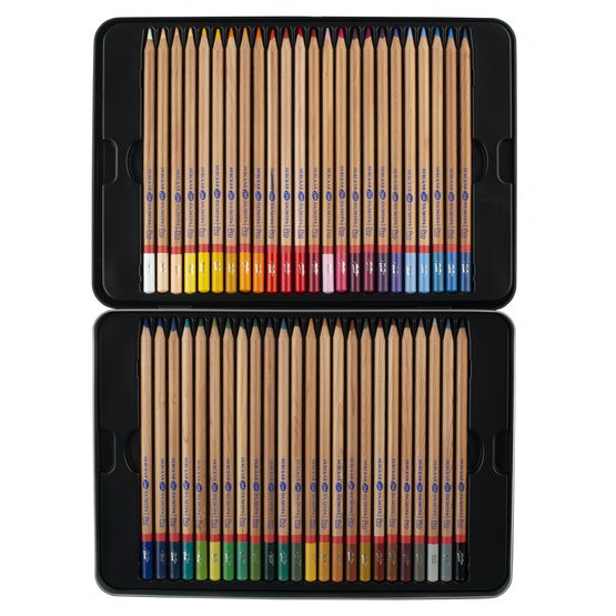 Набор профессиональных цветных карандашей "Мастер-Класс", 48 цветов, в жестяном пенале, 1521202050