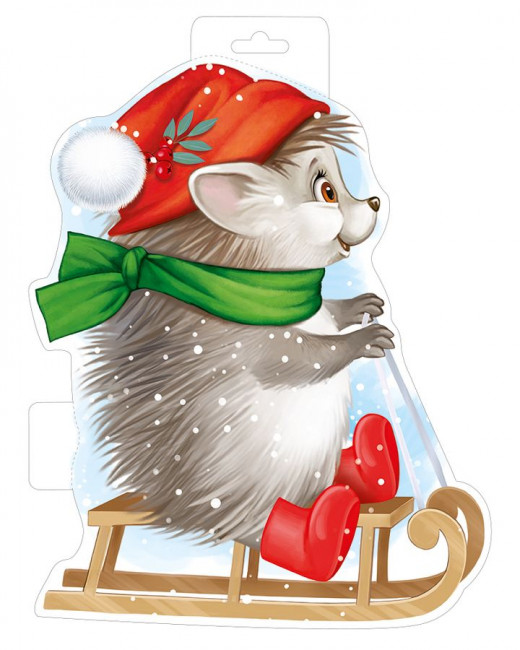 Плакат А3 "Ежик на санках", Микрос/92,813,00 (10)