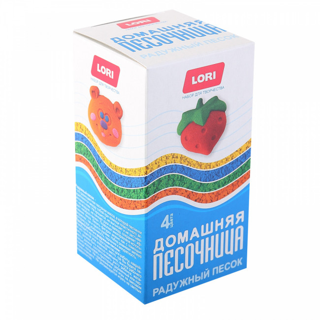 Радужный песок 4 цвета по 80 гр, LORI/Пт-022