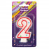 Свеча для торта "Цифра 2" 20.25г 1шт, BOOMZEE/BCD-05-2 (12)