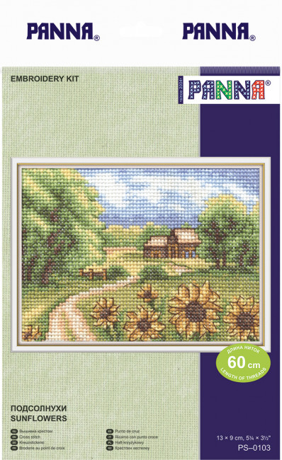 Набор для вышивания "Подсолнухи" 13 х 9 см, PANNA/PS-0103