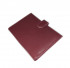 Обложка на автодокументы WENZER OFFiCE из натуральной кожи "спилок", с отделом для визиток, с кнопкой, бордовый