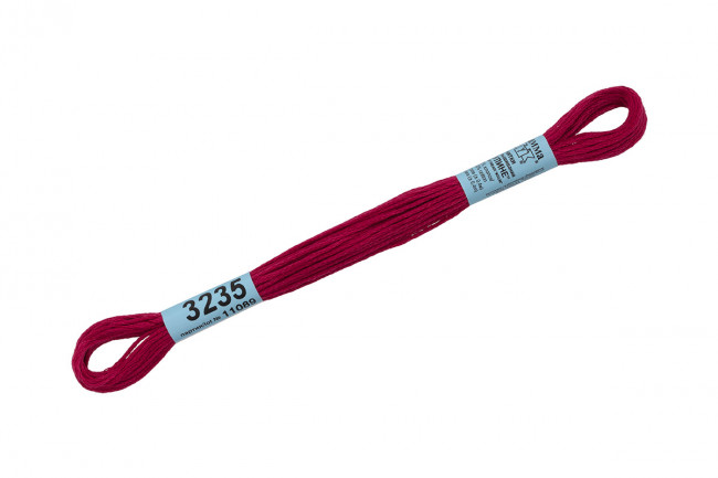 Нитки для вышивания "Gamma"    мулине  ( 3173-6115 )  100% хлопок     8 м №3235 бордовый