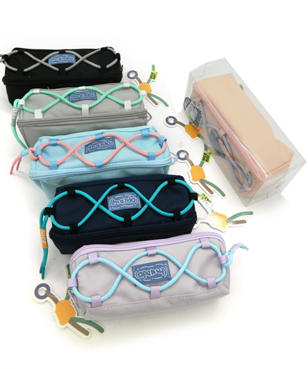 Пенал   DD-9 "Nice day" прямоугольный, текстиль, 1 отделение с разделителем, с шнуром, ассорти, уп ПВХ  №23109 (1/4/144)