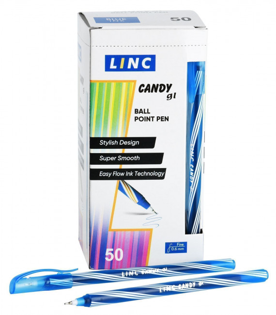 Ручка шариковая синяя 0,6мм "Candy" цветной корпус, Linc/7008/blue (50/2000) Ручка шариковая синяя 0,6мм "Candy" цветной корпус, Linc/7008/blue (50/2000)