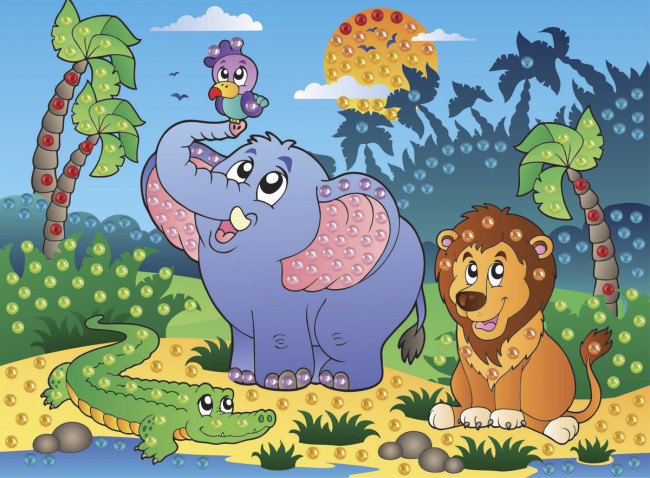 Мозаика 19.5 x 26.5см "Сафари", Hobbius/MDS-05 №011