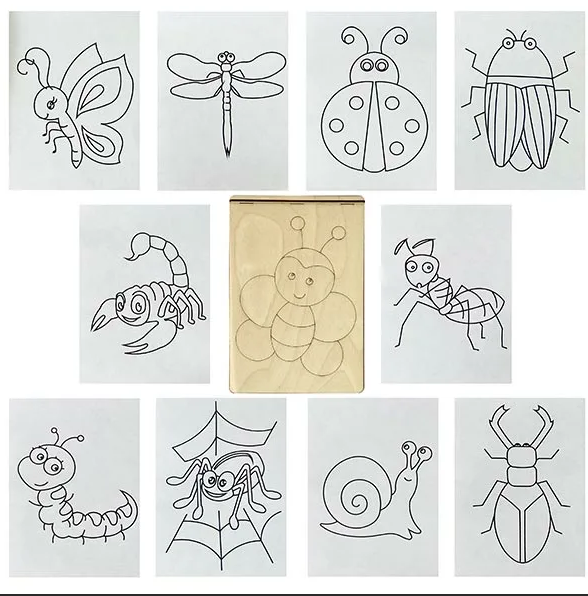 Конструктор многоразовая раскраска (насекомые)