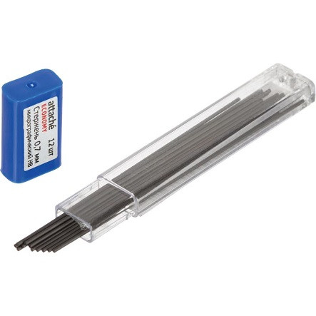 Грифель д/мех. карандаша Attache  0,7мм Economy 979413 (12 шт/уп.) (20/100) Грифель д/мех. карандаша Attache  0,7мм Economy 979413 (12 шт/уп.) (20/100)