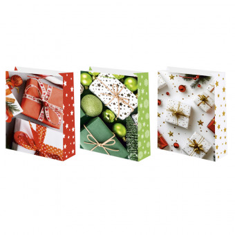 Пакет подарочный 22смх31см "Подарки", матовый микс, Микрос/Ч55023 (12)