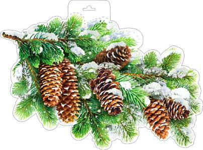 Плакат "Еловая ветка" р34-294 Плакат "Еловая ветка" р34-294